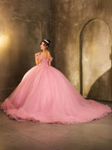 Masquerade Ball Gown Ruffle Short Sleeves Gala Dress By Layla K LK266