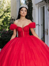 Masquerade Ball Gown Ruffle Short Sleeves Gala Dress By Layla K LK266