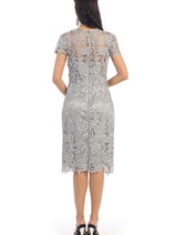 Knee Length Mother Of The Bride Dress Short Sleeve Modest & Plus Size