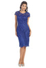 May Queen MQ1106B Short Lace Mother Of The Bride Dress - Dress