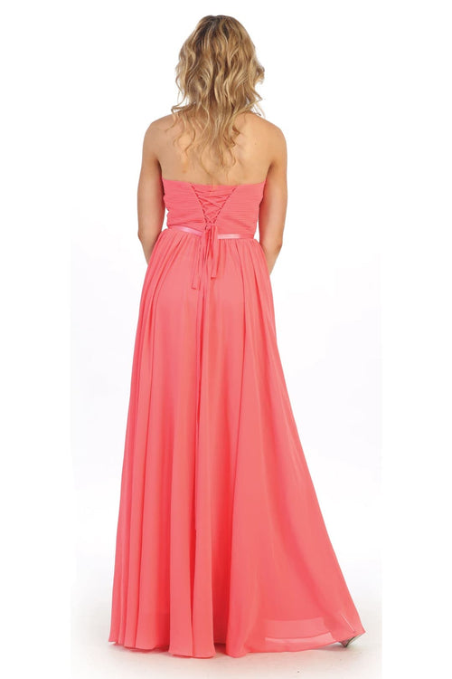 Lace up Back Bridesmaids Dress
