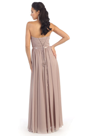 Lace up Back Bridesmaids Dress
