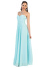 Lace up Back Bridesmaids Dress - Aqua / 10