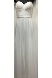 Lace up Back Bridesmaids Dress - Ivory / 6