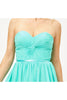 Lace up Back Bridesmaids Dress - Mint / 12