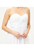 Lace up Back Bridesmaids Dress - White / 6