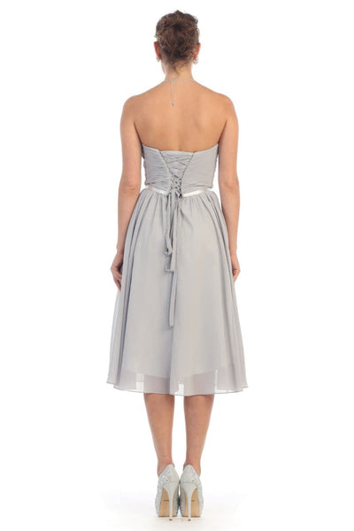 Lace Up Back Cocktail Dress