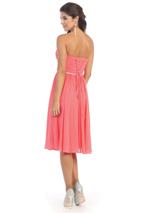 Lace Up Back Cocktail Dress