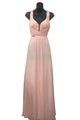 Classy V Neck Formal Gown - Blush / 6