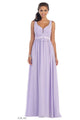 Classy V Neck Formal Gown - Lilac / 6