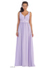 Classy V Neck Formal Gown - Lilac / 6