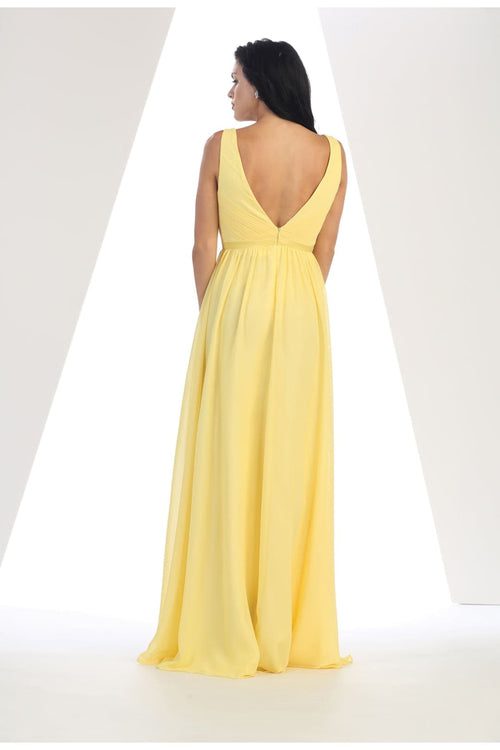 May Queen MQ1225B Simple Plunging Sweetheart Pleated Evening Dress