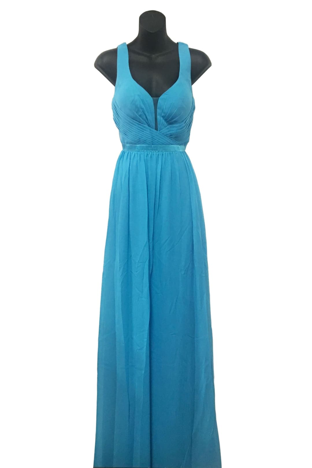 May Queen MQ1225B Simple Plunging Sweetheart Pleated Evening Dress - Turquoise / 4