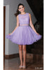 Short Sleeveless Cocktail Dress - Lilac / 18