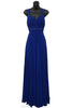 Classy Long Evening Gown - Royal Blue / 6