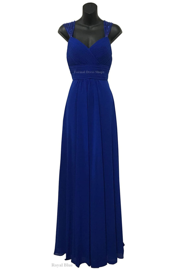 Classy Long Evening Gown - Royal Blue / 6