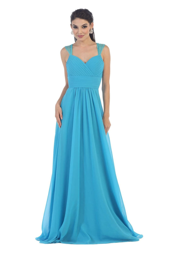 Classy Long Bridesmaid Gown