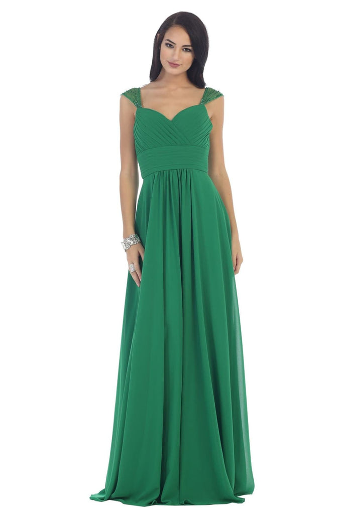 Classy Long Evening Gown - EMERALD / 4