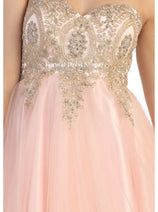 Strapless A Line Embroidered Cute Homecoming Dress MQ1414