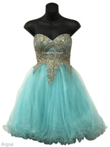Strapless A Line Embroidered Cute Homecoming Dress MQ1414