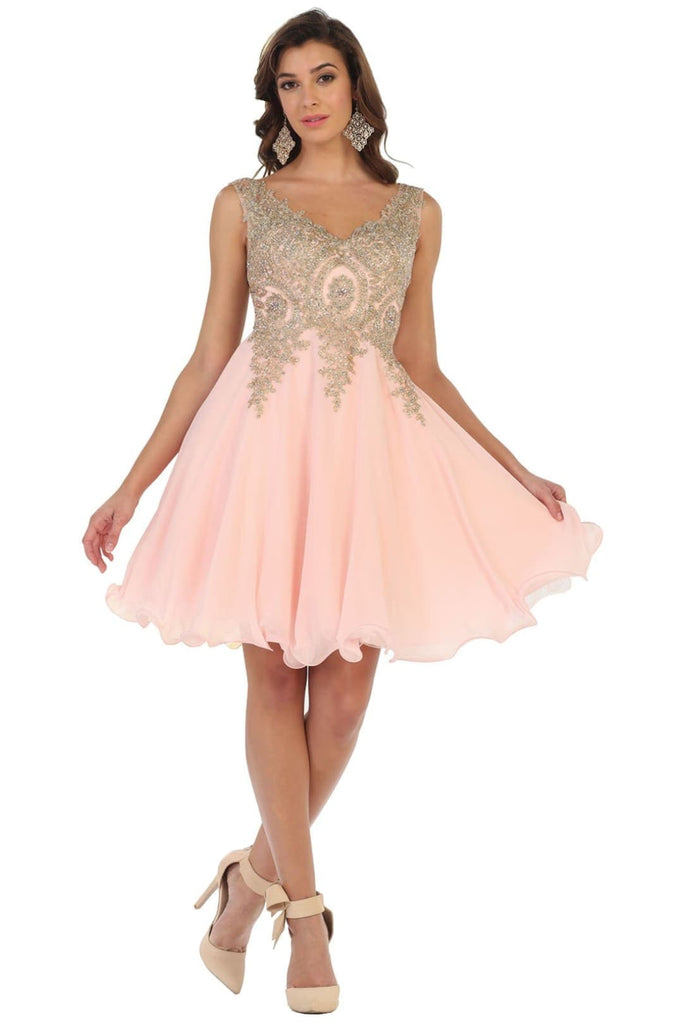 Graduation Cocktail Dress - Blush / 8