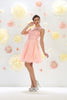 May Queen MQ1429 Sleeveless Sheer Embroidered Bodice Short Cocktail Dress - Blush / 16