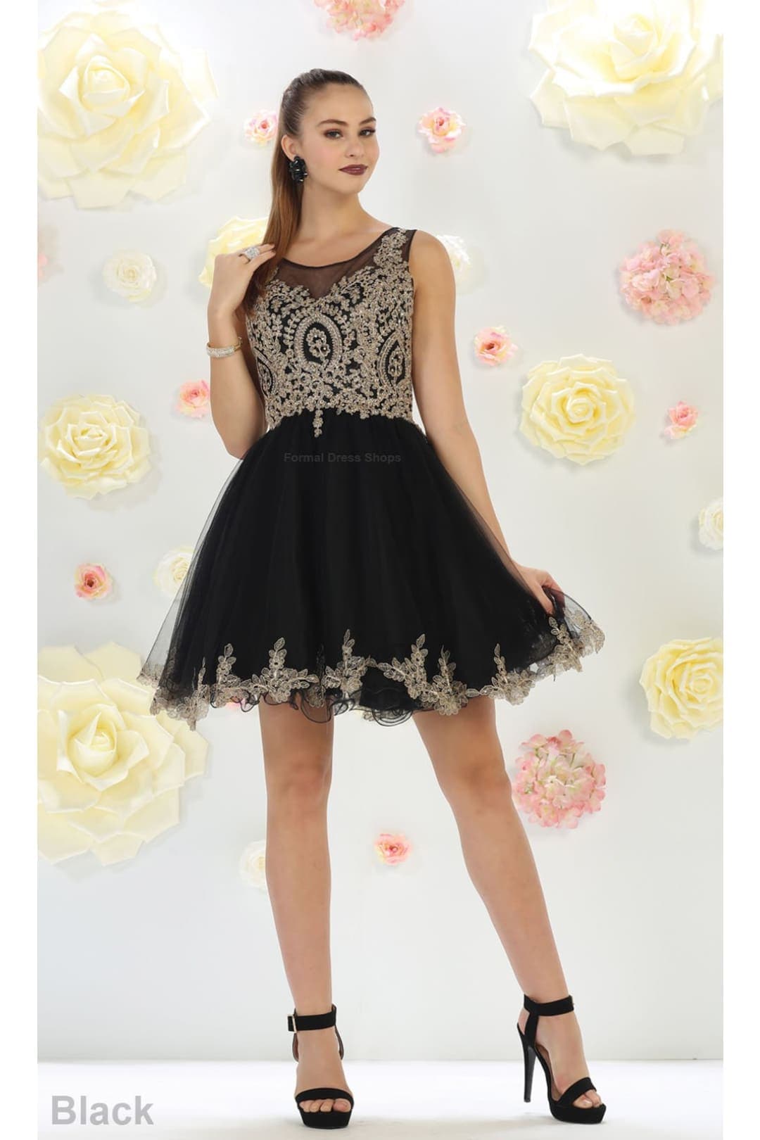 Cute Cocktail Dress - Black / 10