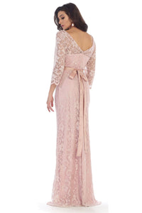 3/4 Sleeve Evening Dress