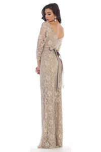 3/4 Sleeve Evening Dress