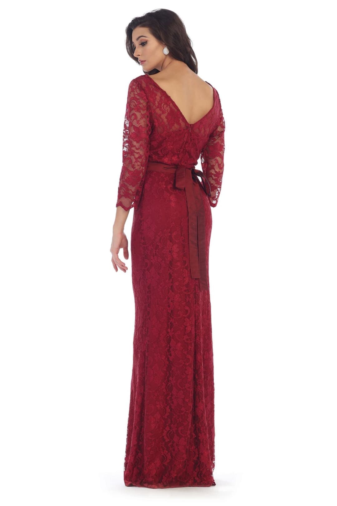 3/4 Sleeve Evening Dress