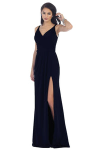 Long Sexy Pageant Gown - Navy / 18