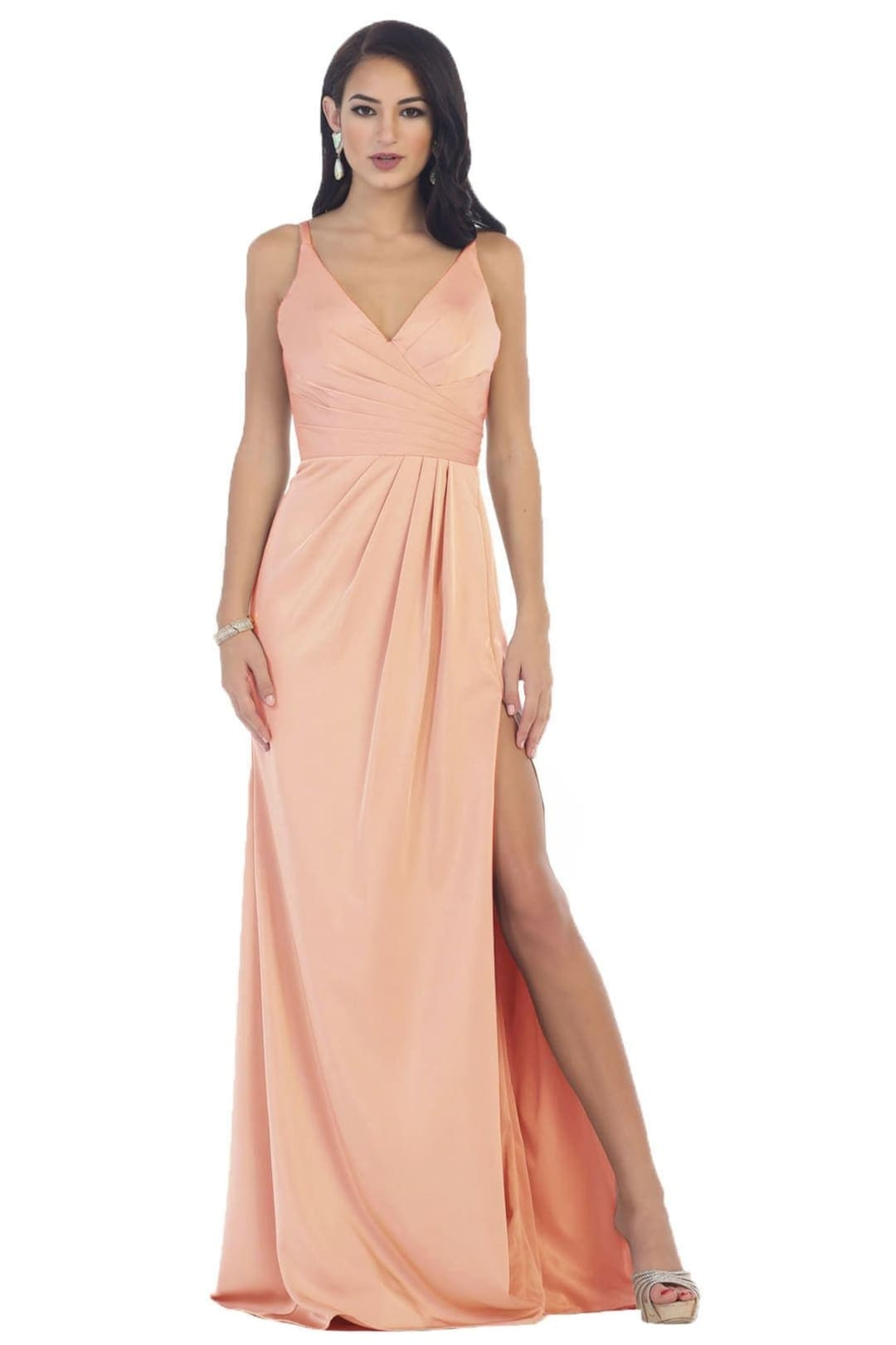 Dusty Rose Bridesmaid Dresses in Satin and Plus Size Gowns by MQ1469 Dusty Rose / 16 Dusty Rose Bridesmaid Dresses in Satin and Plus Size Gowns by MQ1469 Dusty Rose / 16