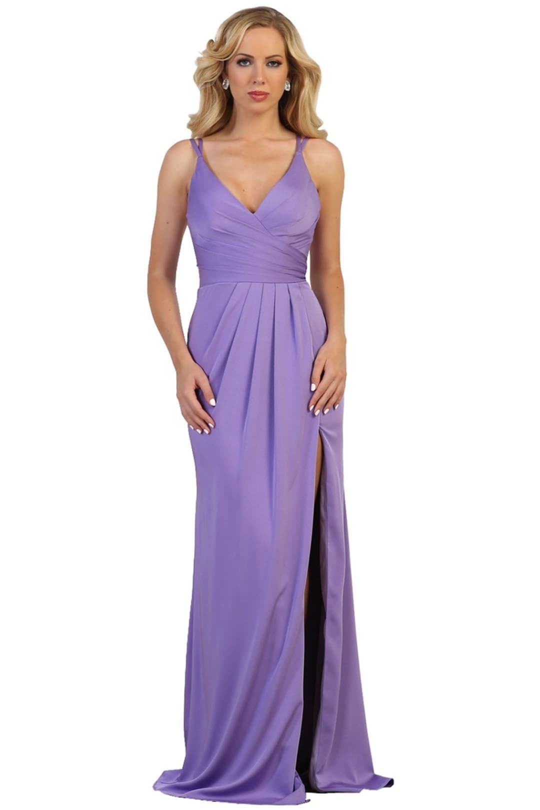 Long Sexy Pageant Gown - Lavender / 4