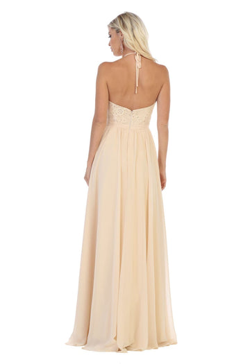 May Queen MQ1507 Halter Maxi Dress