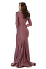 May Queen MQ1530N Ruched Long Sleeve Plus Size Mother Of Bride Dress - Dress