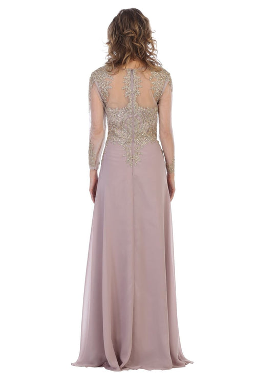 May Queen MQ1549 Embroidered Plus Size Mother Of The Bride Dress - Dress