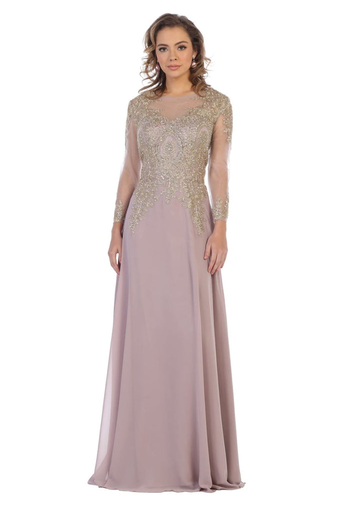 May Queen MQ1549 Embroidered Plus Size Mother Of The Bride Dress - Dress