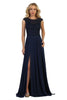 Elegant Formal Prom Gown - Navy / 4