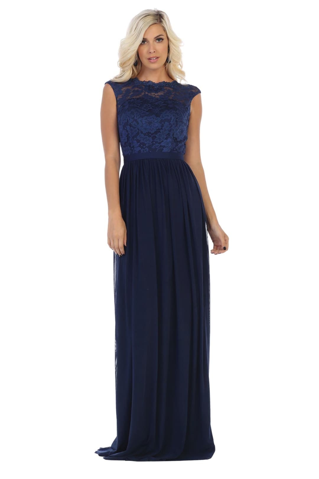 Long Bridesmaids Gown - Navy / 4