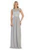 Long Bridesmaids Gown - Silver / 4