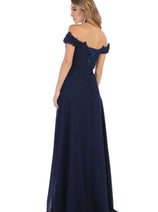 Navy Bridesmaid Dresses in Satin and Plus Size Gowns by MQ1601