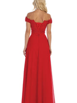 Red Bridesmaid Dresses in Satin and Plus Size Gowns by MQ1601