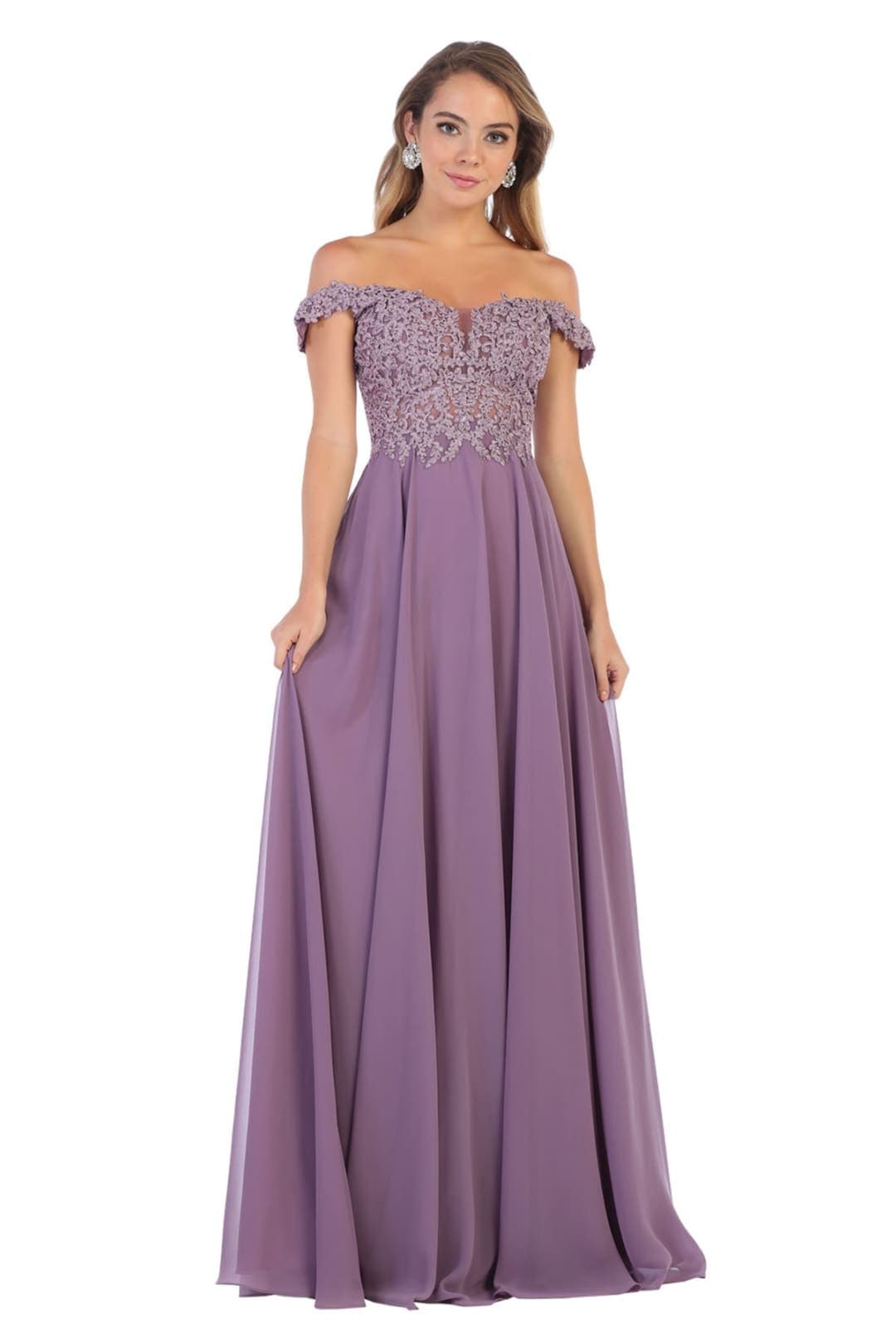 Flowy Prom Gown - Victorian Lilac / 2