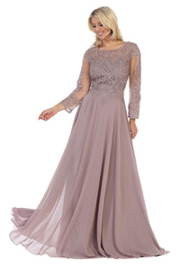 Classy Mother of the Bride Gown - Mauve / 4XL