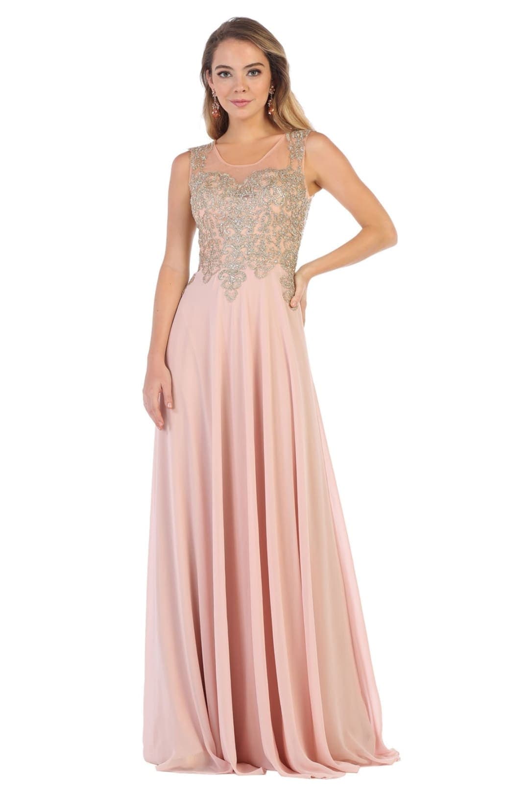 Classy Prom Dress - Rose / 4