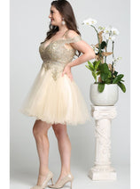 Plus Size Prom Dress Short Hoco Cocktail Outfit By May Queen MQ1668
