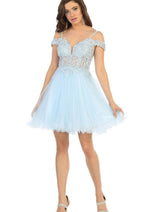 Plus Size Prom Dress Short Hoco Cocktail Outfit By May Queen MQ1668
