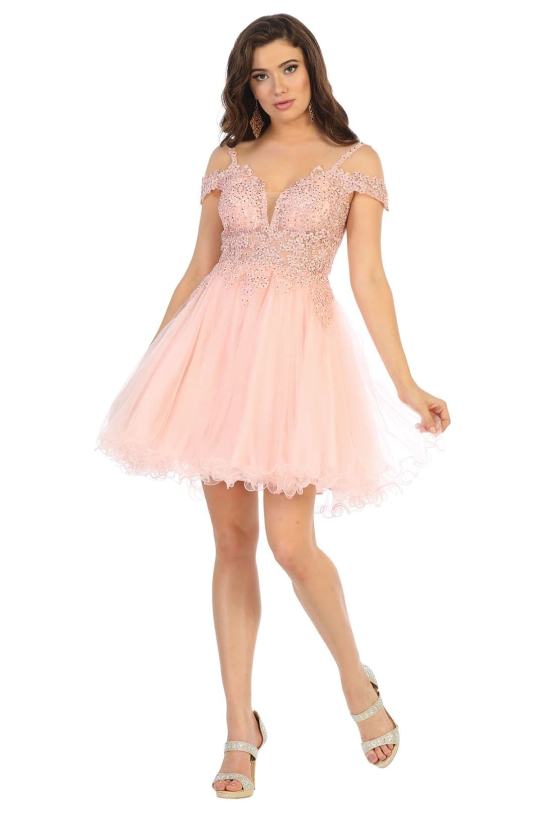 Short Evening Prom Dress - Blush / 2