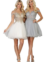 Plus Size Prom Dress Short Hoco Cocktail Outfit By May Queen MQ1668