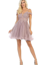 Plus Size Prom Dress Short Hoco Cocktail Outfit By May Queen MQ1668